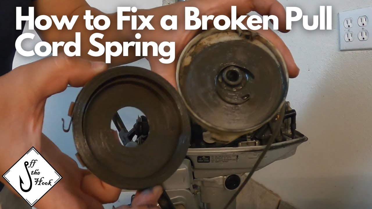 Fixing a Broken Pull Cord Spring in my 2006 Honda 5hp Outboard