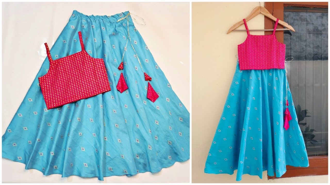 Kids beautiful lahenga choli /cutting and stitching| step by step tutorial| easy way| trendy 3