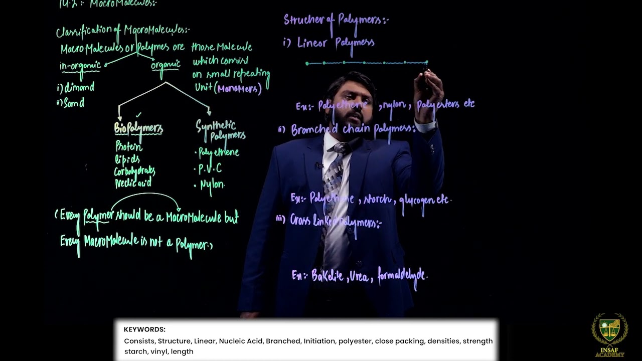 Macromolecules, Structure of Macromolecules | 12th chemistry | Chp 14 |
