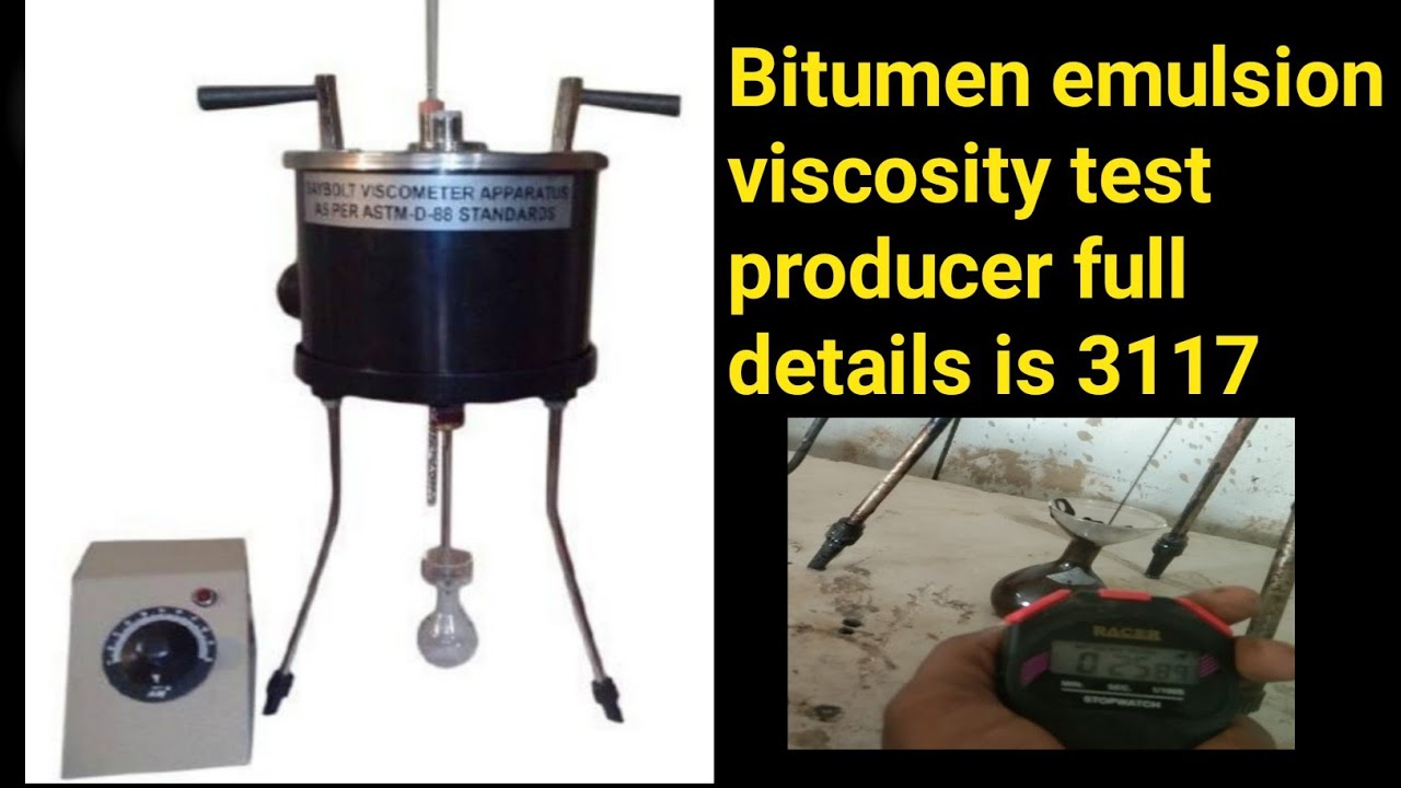 viscosity of bitumen emulsion full process IS 3117 RS-1 #bitumen #civilengineering