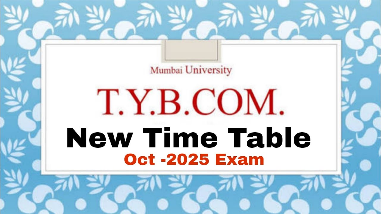 TYBCOM  SEM- V Time Table Oct 2025 || Winter Season Exam || Atul Sir