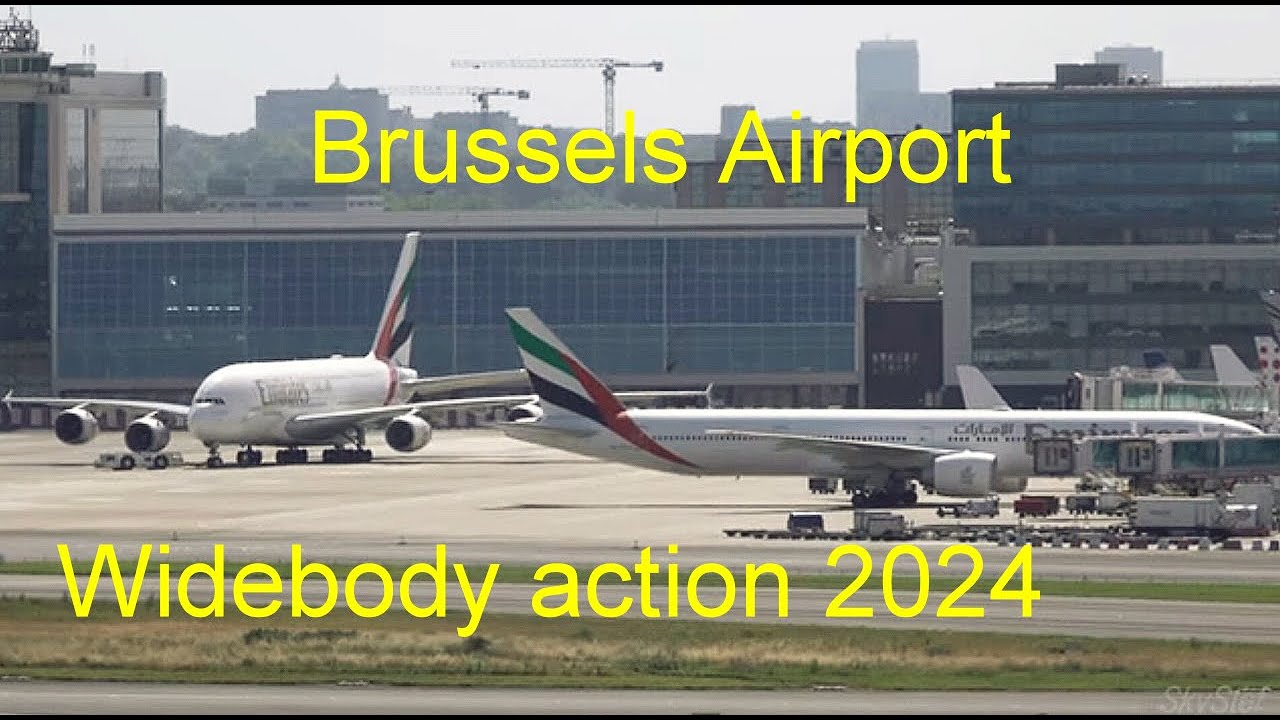 Brussels Airport, widebody action of pax aircraft in 2024