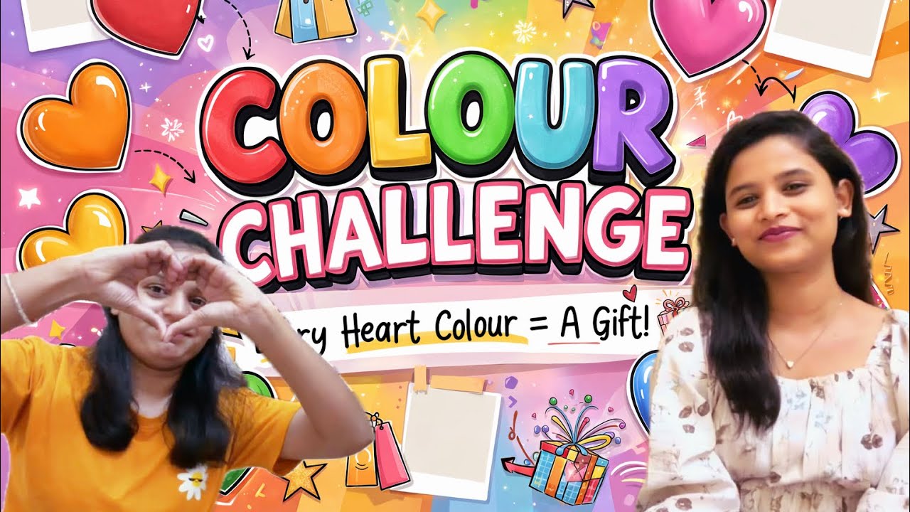 HEART COLOUR CHALLENGE 🌈❤️ | ಕಲರ್ ಚಾಲೆಂಜ್👭🤩| Every Colour = A Gift! 🎁 | 