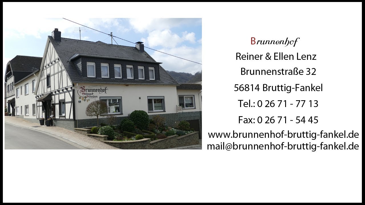 Weingut Pension Brunnenhof 56814 Bruttig-Fankel/Mosel