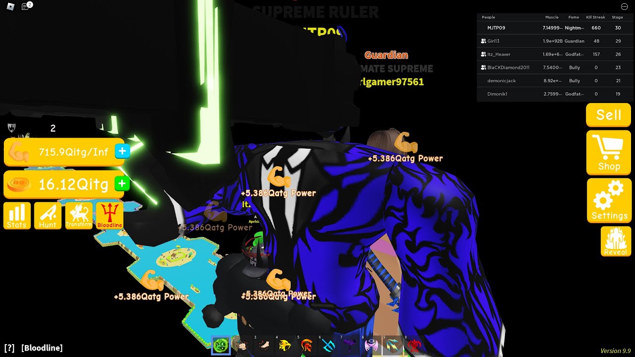 Afking night in Lifting Simulator