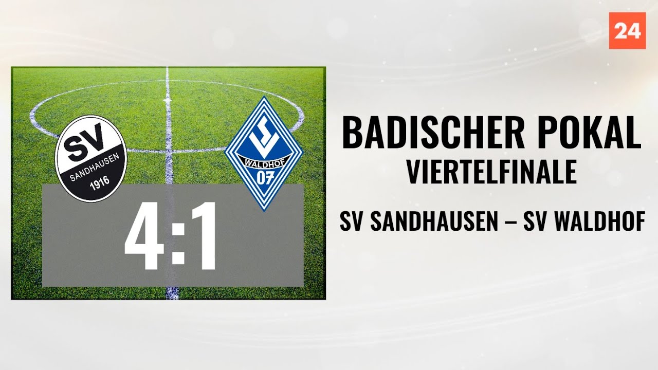 SV Sandhausen gewinnt im Pokal gegen SV Waldhof