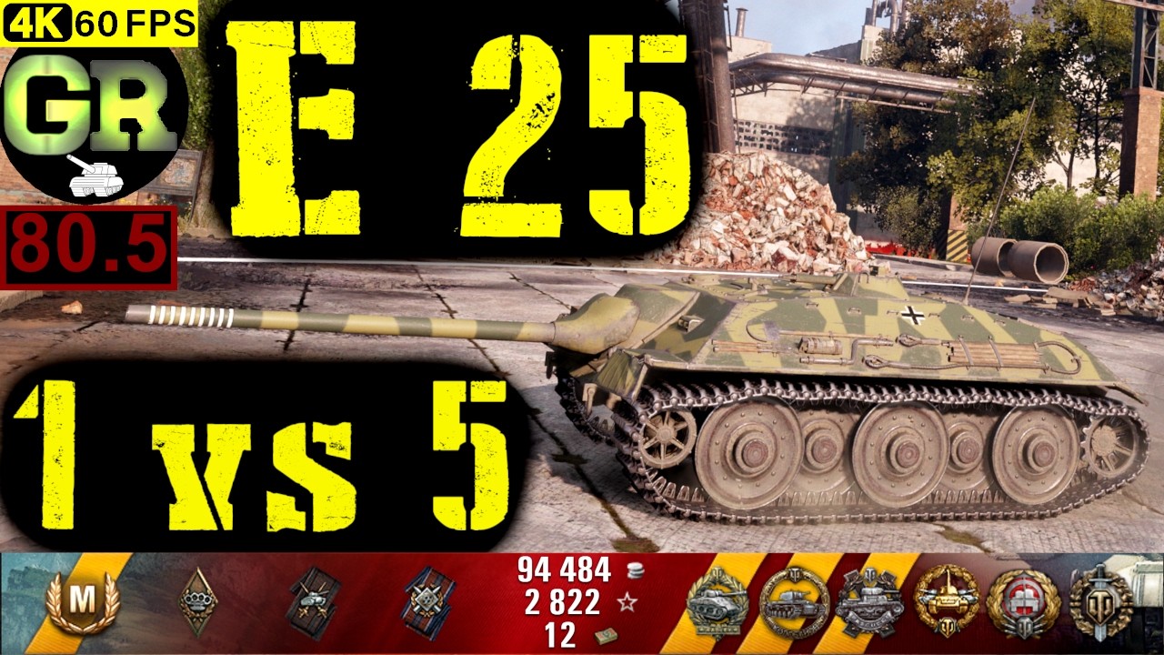 81_World of Tanks E 25 WoT Replay - 8 Kills 3.6K DMG(Patch 1.4.0)