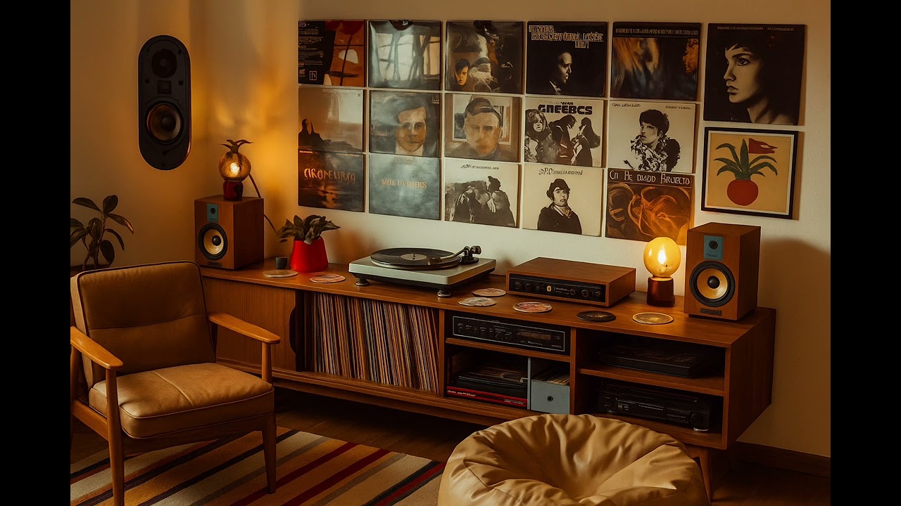 🎷Cozy Vinyl Corner Ambience 🎶 | Retro Record Player, Warm  Chill vibes for study, work, relaxing