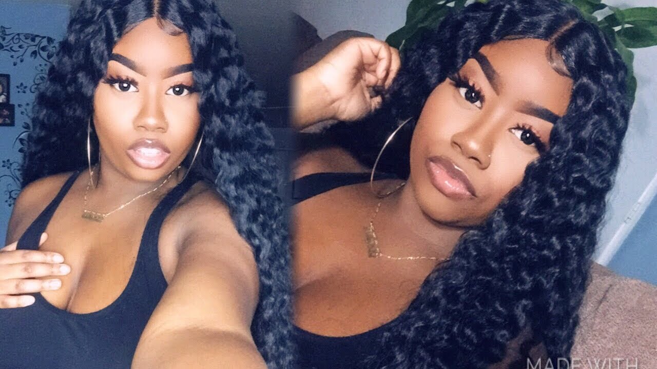 How I Turned A $25 Synthetic Wig Into A Deep Wave Lace Front! | 38