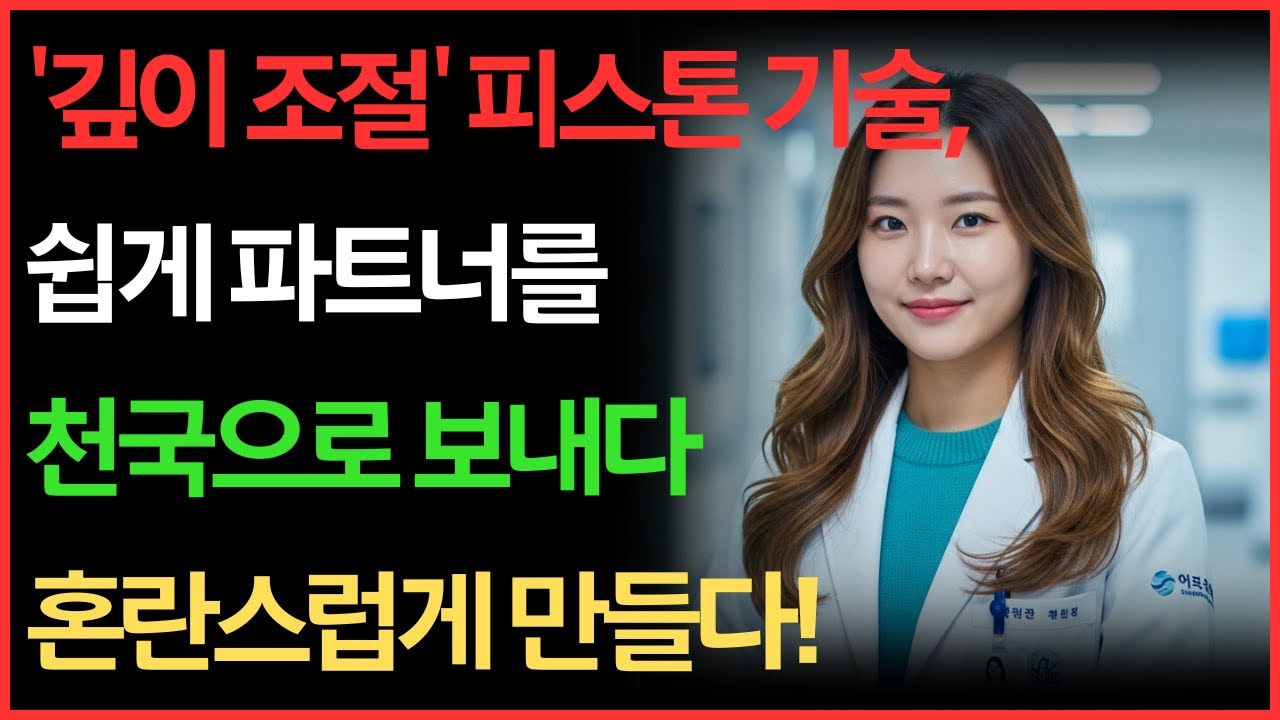상대를 미치게 만드는, 압도적인 '피스톤 운동' 테크닉 5가지 #노후지혜 #남성건강 #성건강