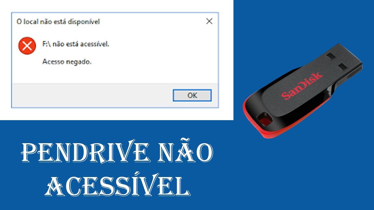 Como corrigir pendrive não acessível