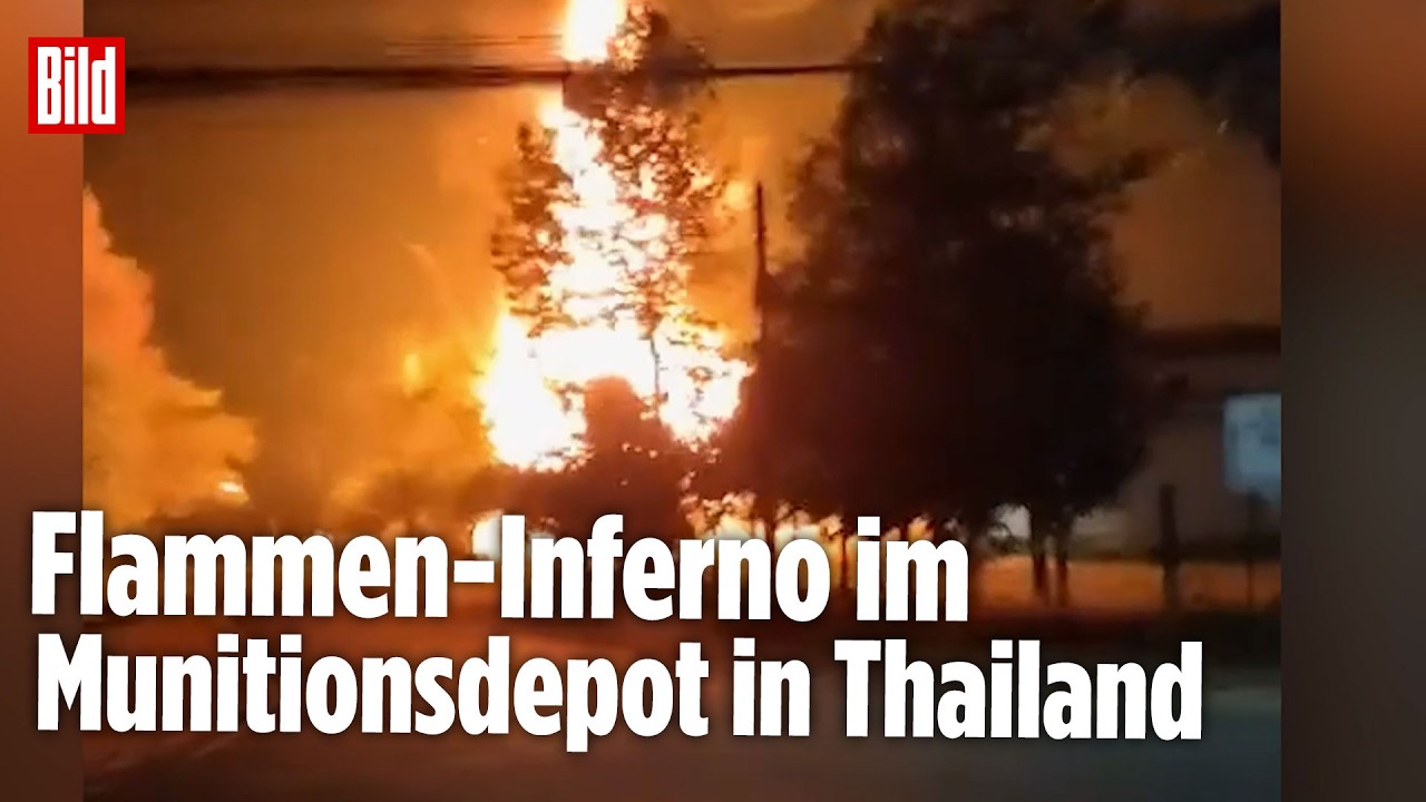 HÖLLEN-INFERNO IN THAILAND: Munitionslager explodiert – Armee riegelt alles ab