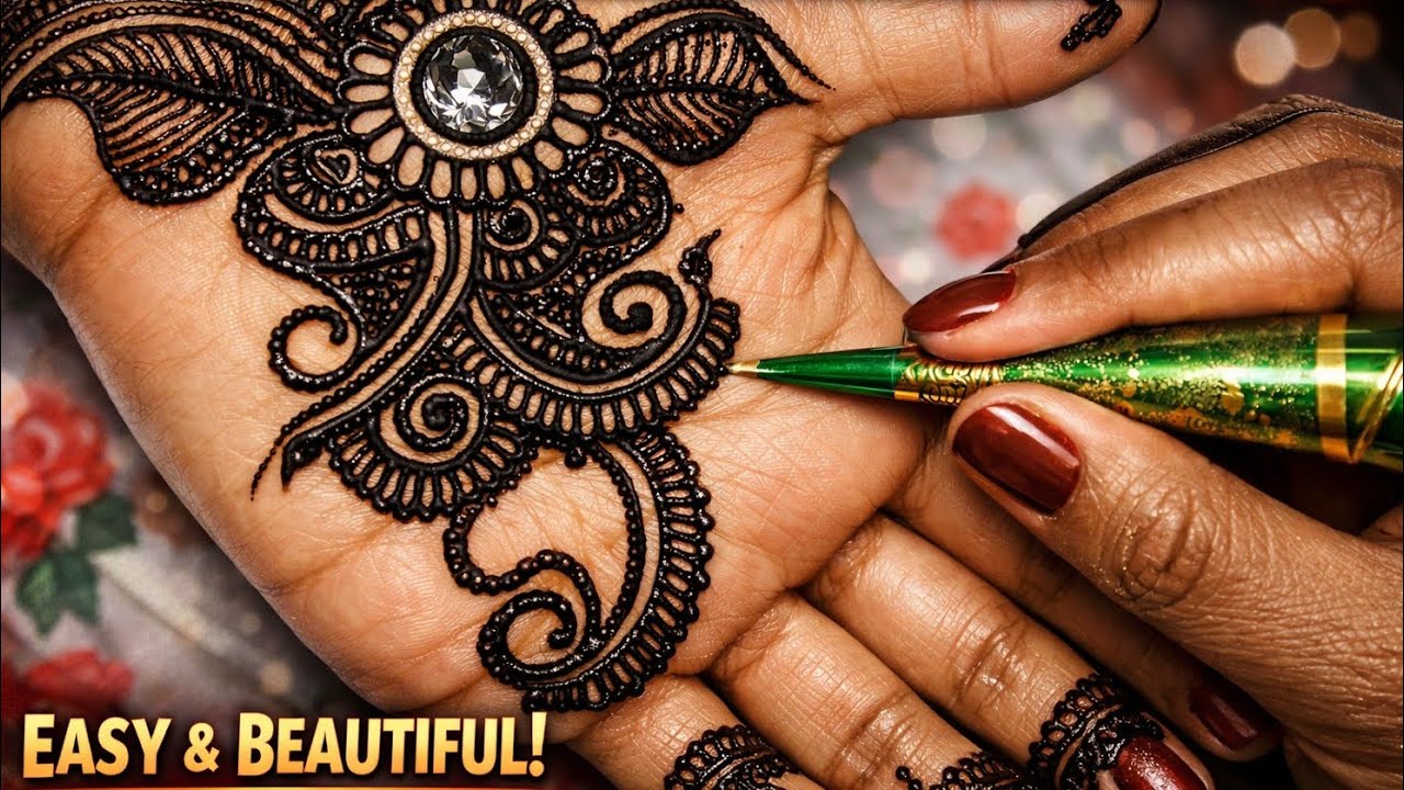 Easy Front Hand Mehndi Design Step by Step @sangeetasmehandi_26 