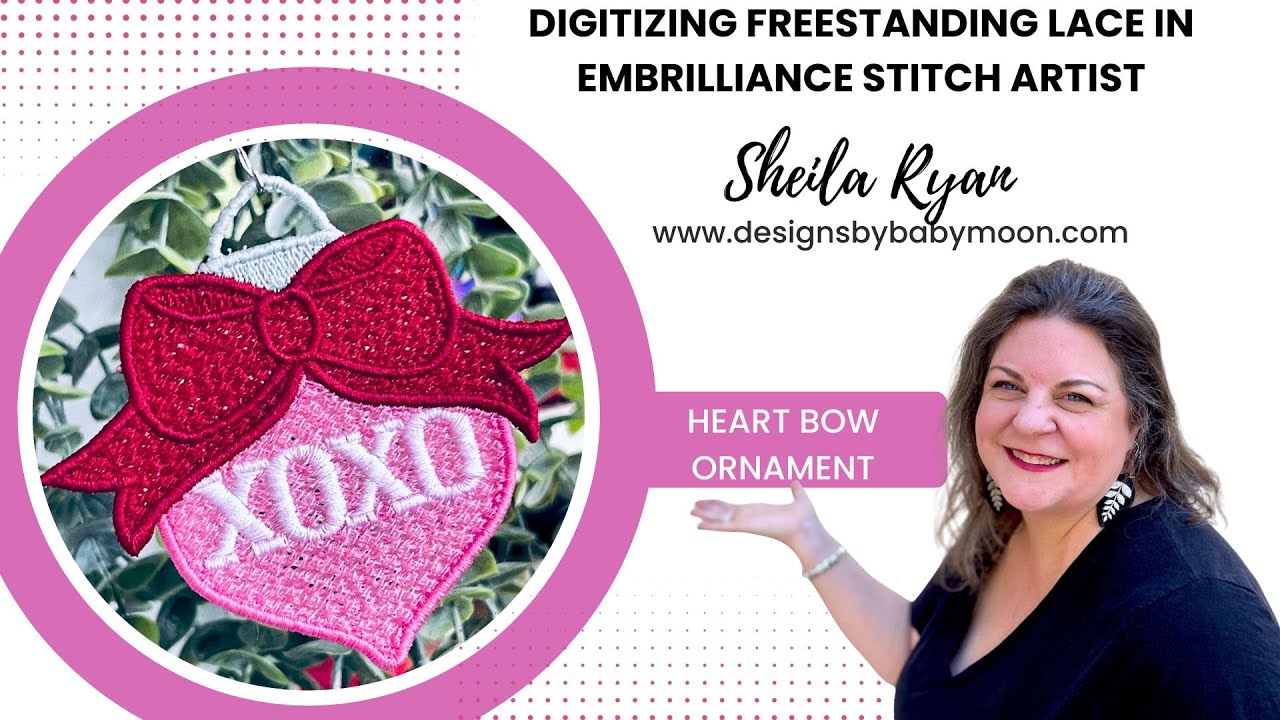 Heart Bow Suncatcher Freestanding Lace Video Tutorial