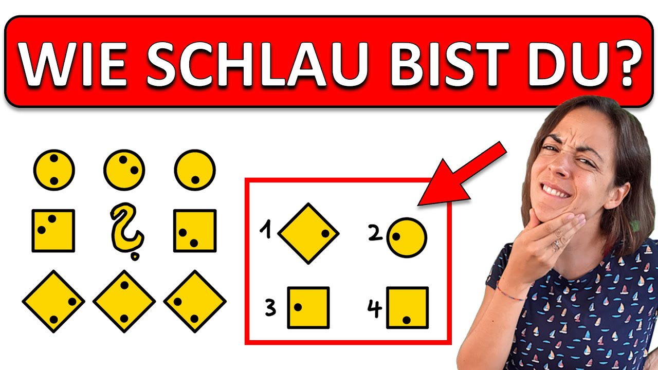 🚀🚀🚀 Teste deinen IQ! | Drei Logik Fragen aus einem Intelligenz Test!