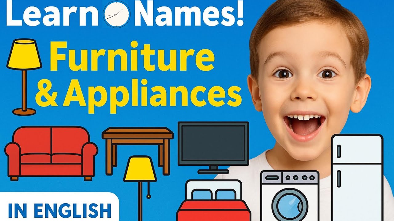 🛋️ Learn Furniture & Appliances &ndash; Fun English for Kids | preschoolers & kindergarten