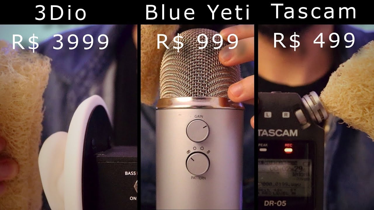 ASMR 3DIO vs BLUE YETI vs TASCAM