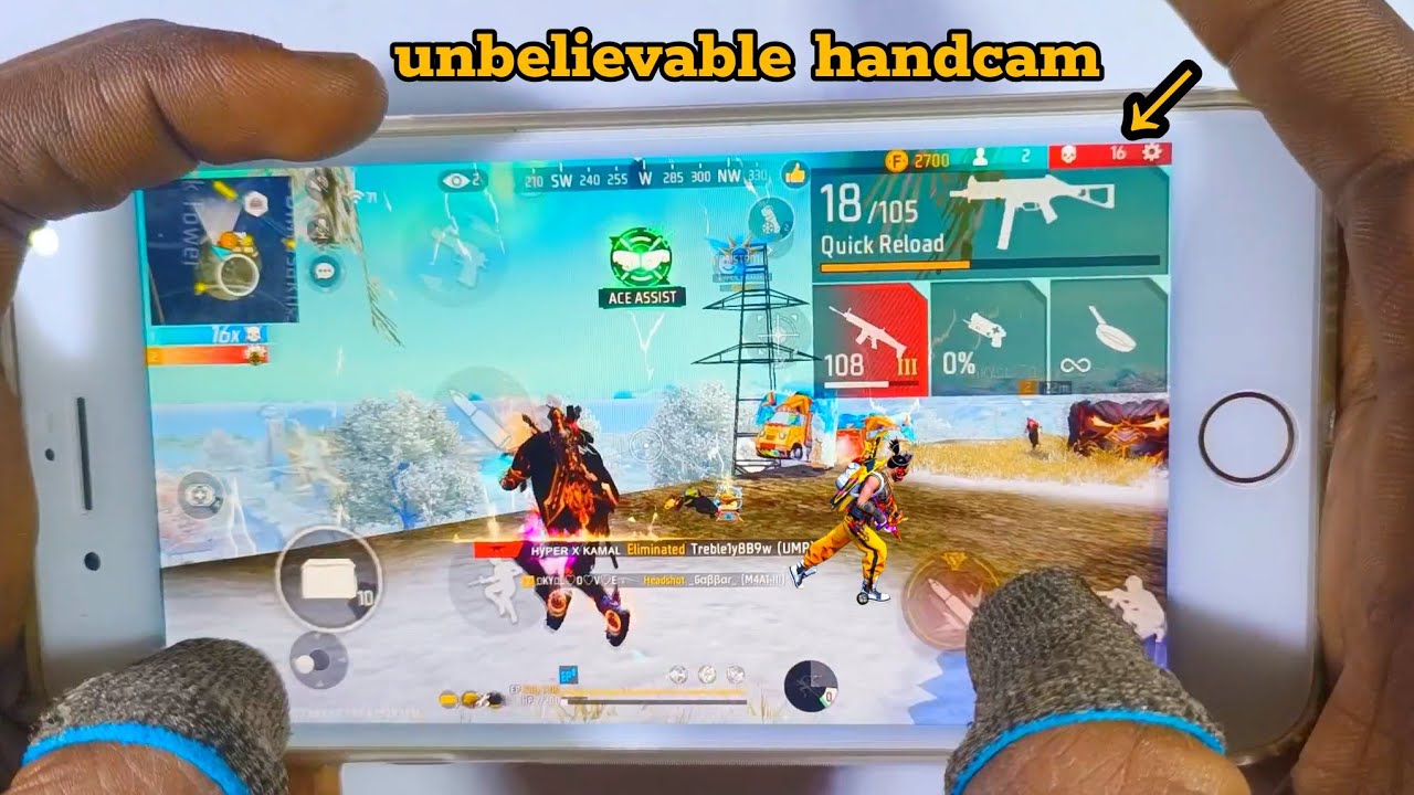 iPhone 8 Plus Free Fire Gameplay ⚙️Settings Free Fire max HUD+DPI+MACRO 2 gb ram ⚡