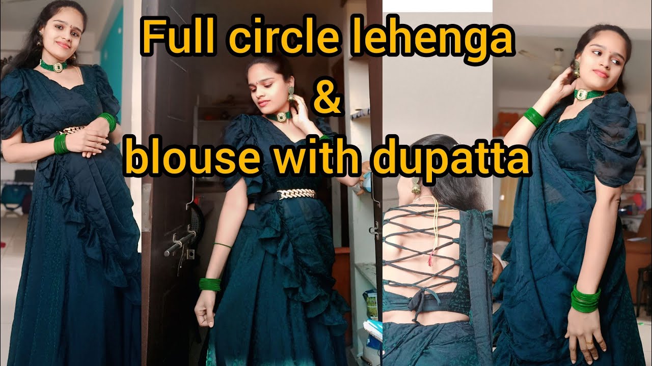 Perfect Full circle lehenga with blouse and Dupatta stitching full video