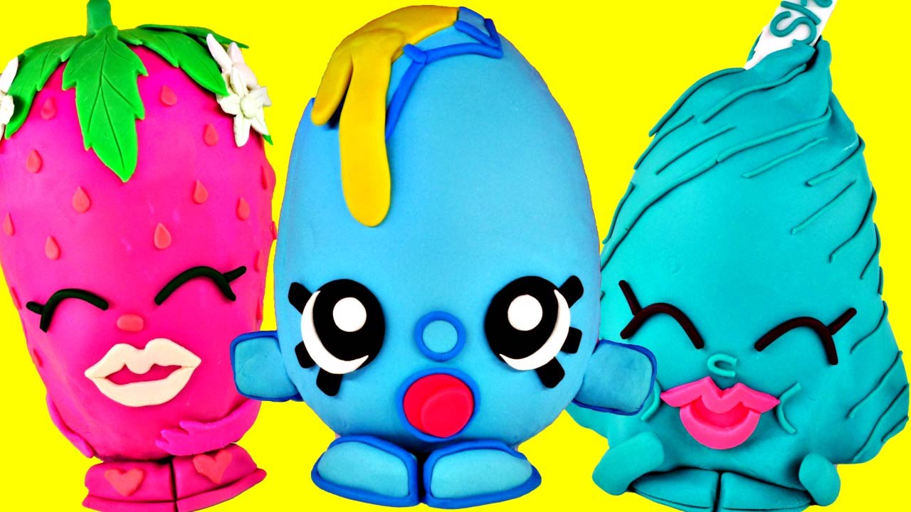 SUPER AMAZING SHOPKINS Giant Play Doh Surprise Eggs