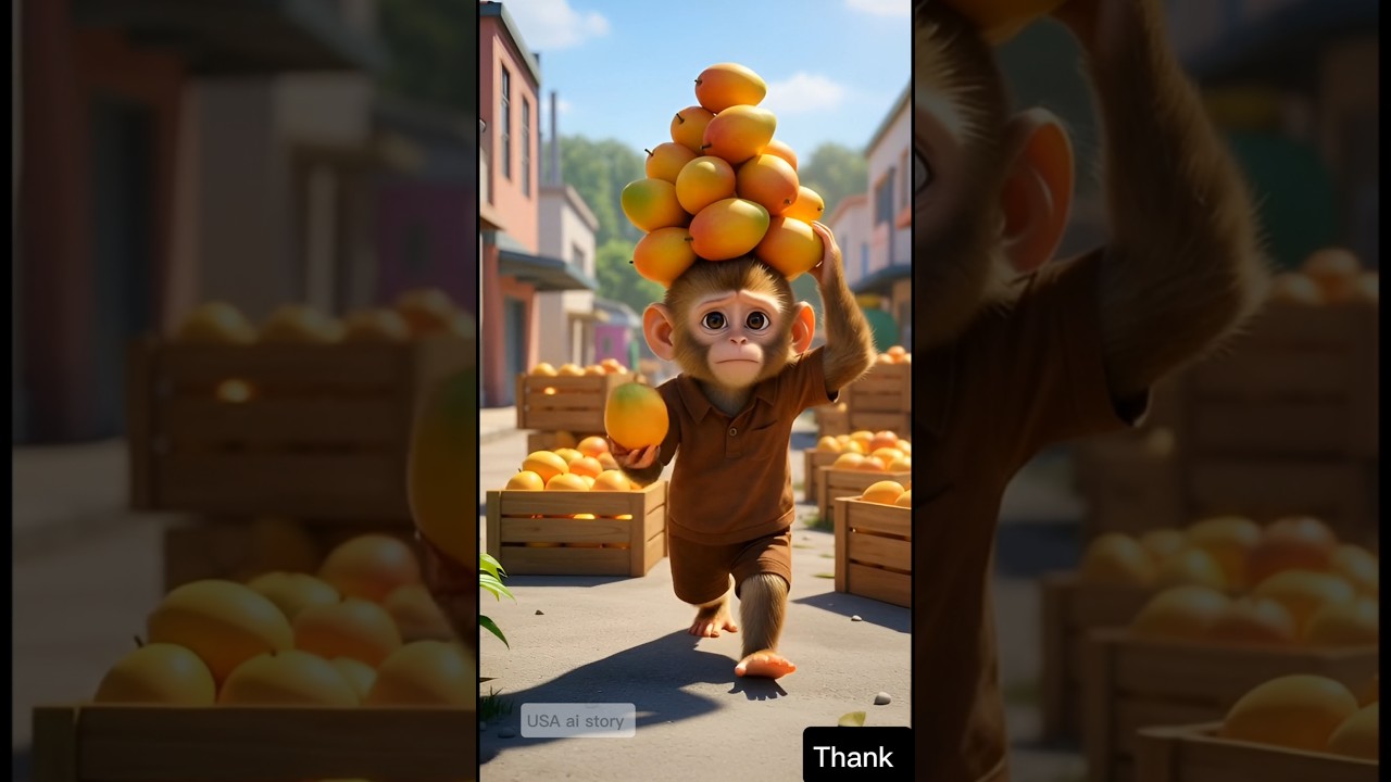 Cute baby monkey mango 😍