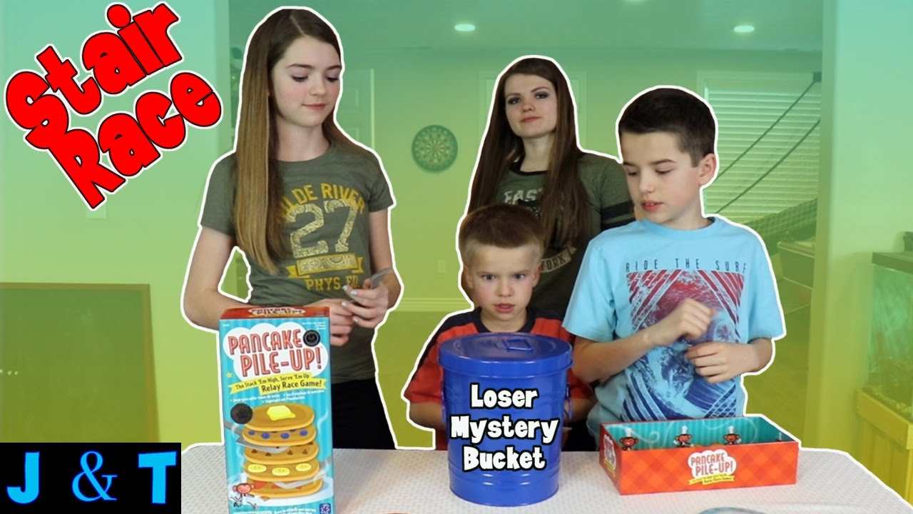 Crazy Pancake Pile Up Race! / Jake and Ty