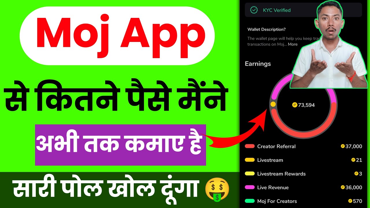 My Lifetime Moj Earning ₹37000? || Moj App Se Maine Abhi Tak Kitne Paise Kamaye