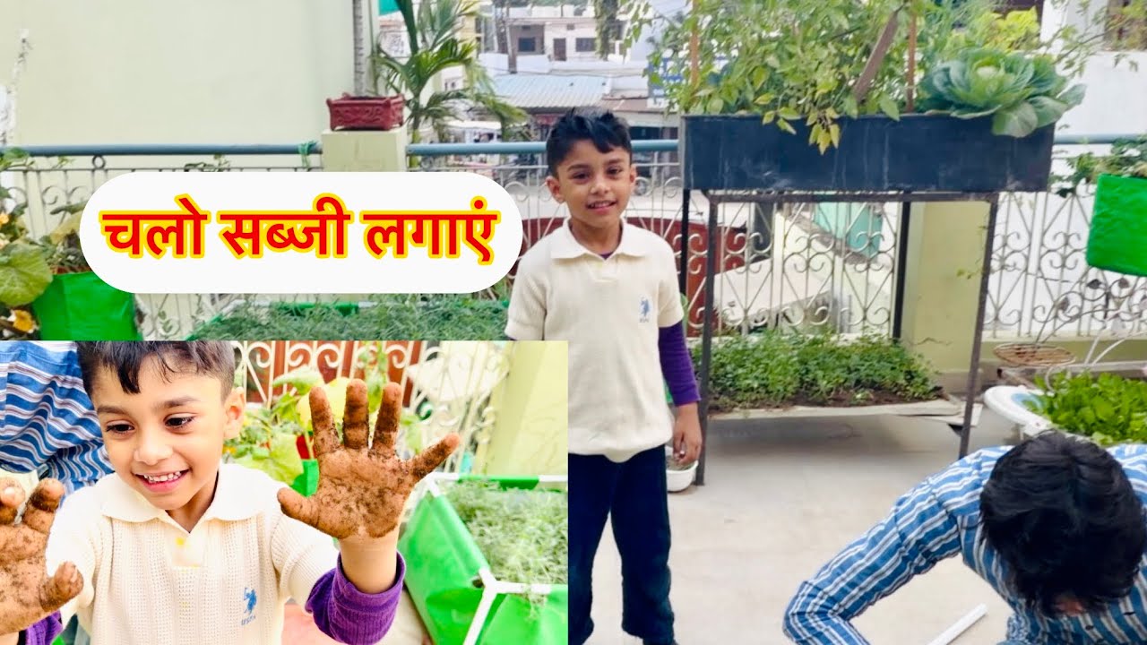 चलो सब्जी लगाएं # How to Create an Amazing Organic Terrace Garden #manasandnaitikshow 