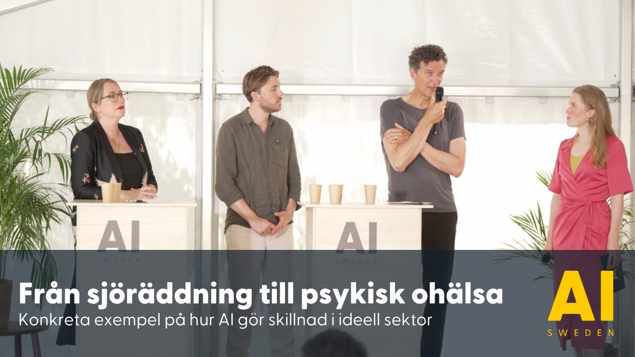 Fr&aring;n sj&ouml;r&auml;ddning till psykisk oh&auml;lsa: AI g&ouml;r skillnad i ideell sektor, Almedalen  27 Juni 2024