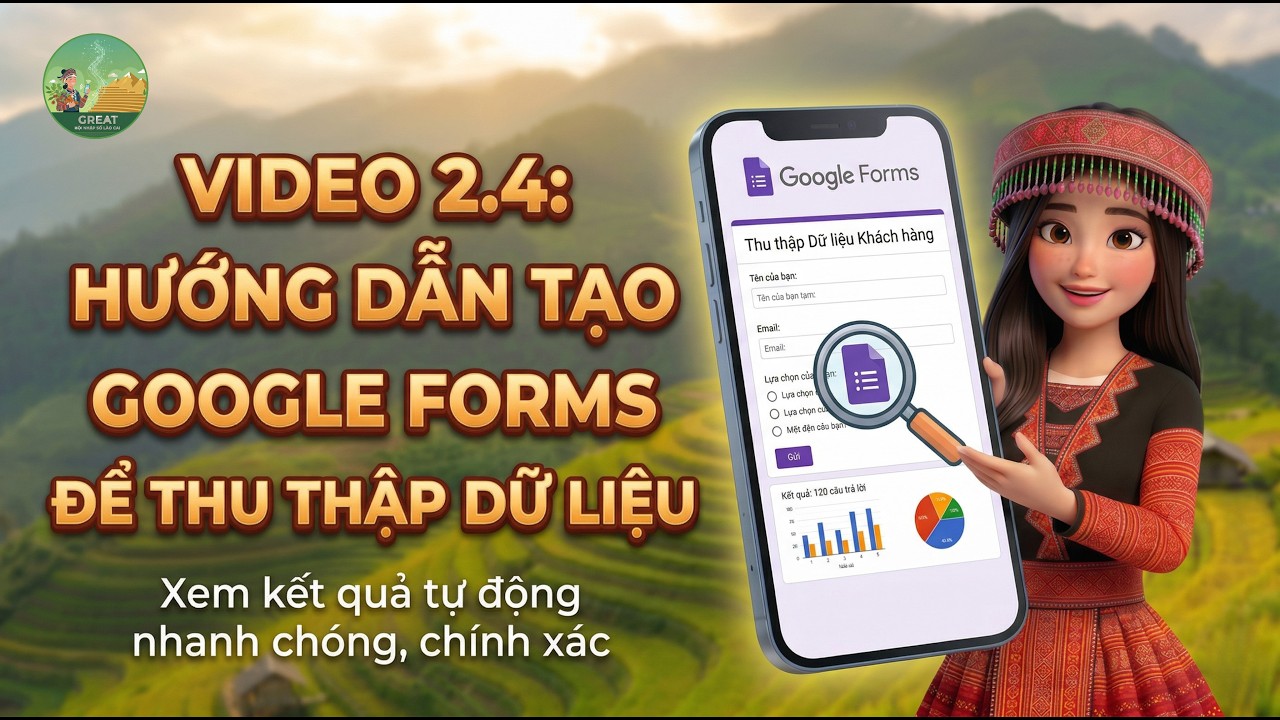 Video 2 4 Hướng dẫn chi tiết cách tạo Google Forms để thu thập dữ liệu Ví dụ Khảo sát nhu cầu nông h