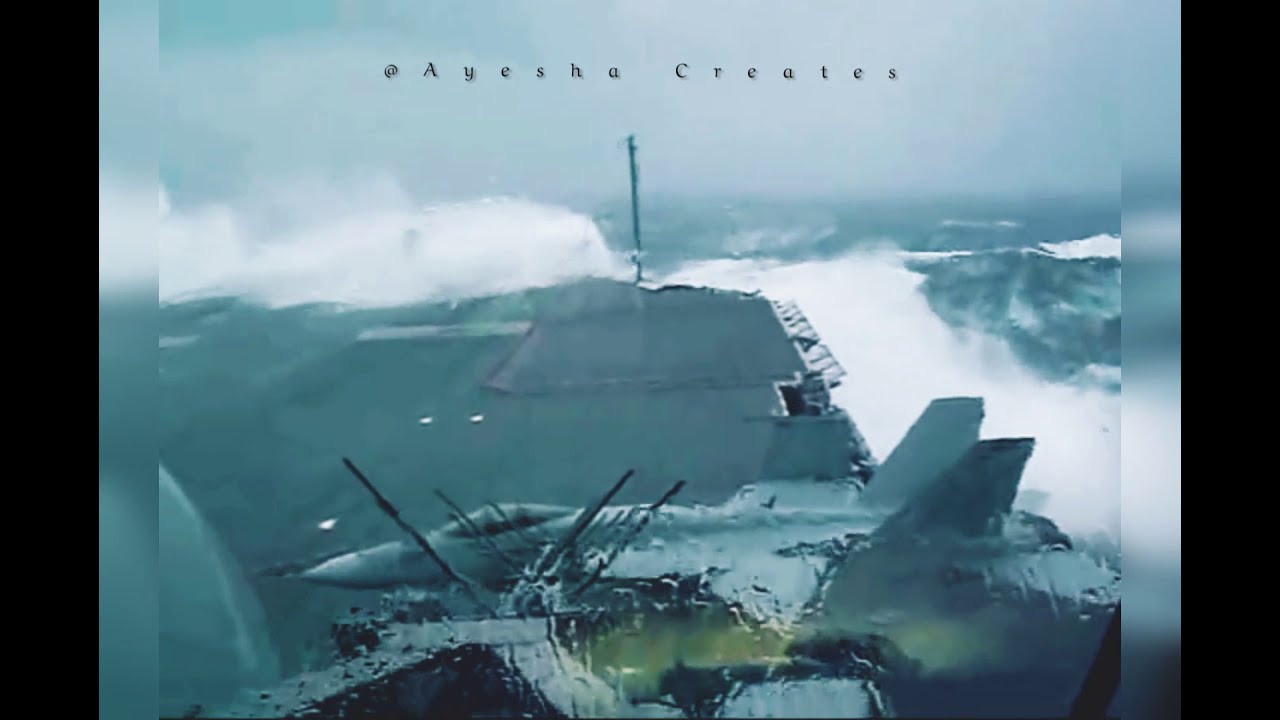 Aircraft Carrier vs Storm😱😱When an Aircraft Carrier Faces Stormy Waves