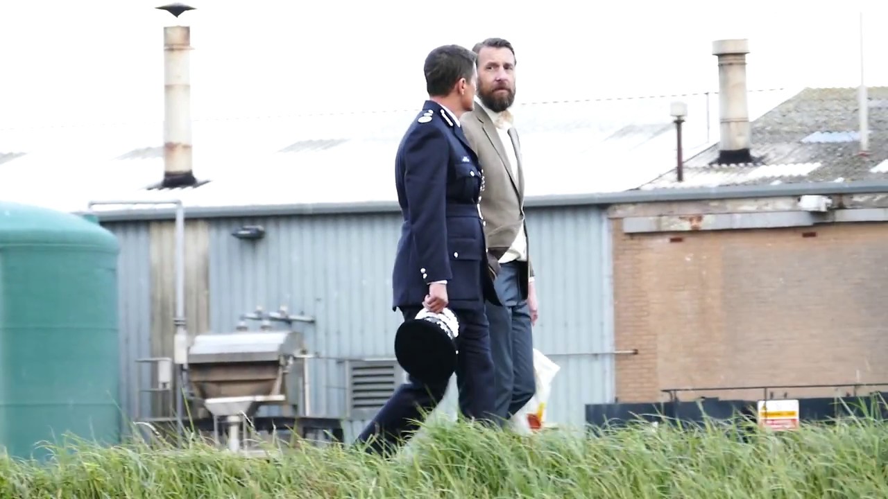 ROB LOWE with Craig Parkinson on location in Boston UK 08/11/18.