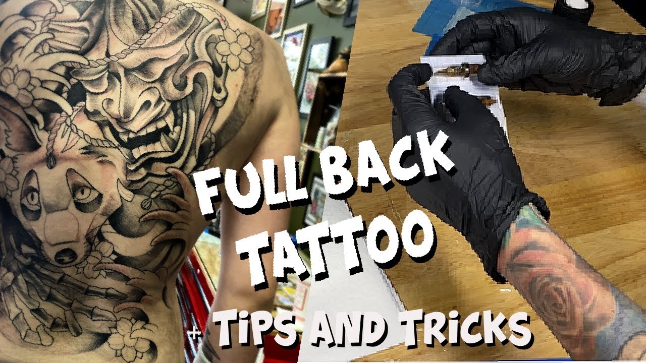 Tattooing a Full Back and How to Set Up and Break Down Process For Tattoos | Jake Steele