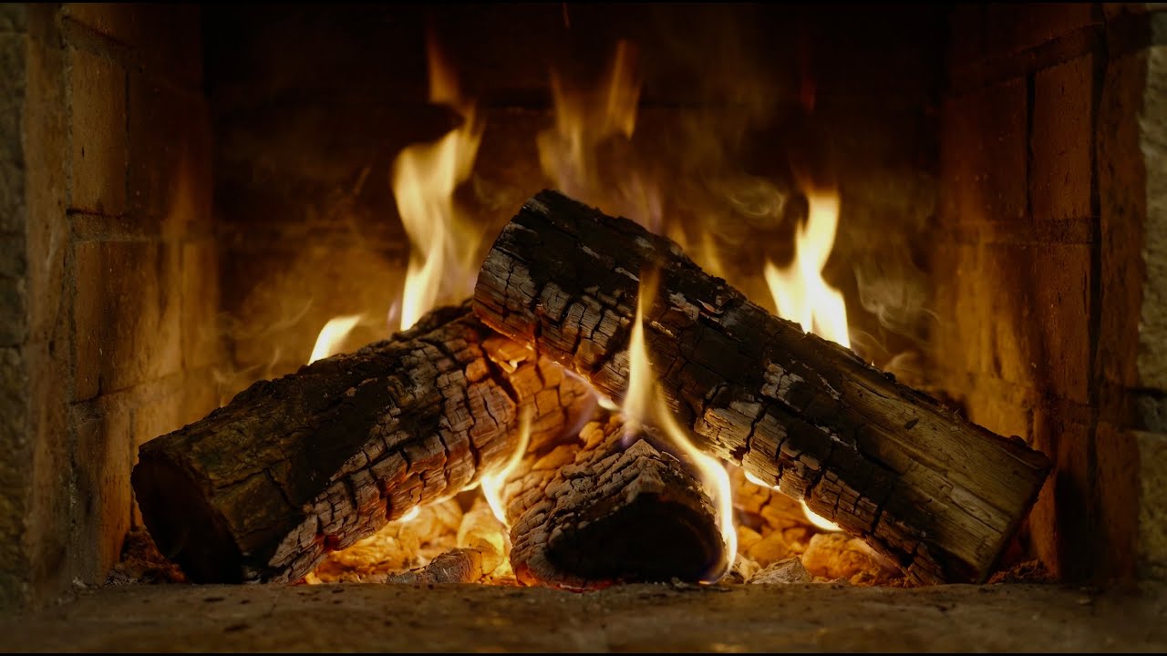 4K Fireplace Ambience  | Deep Shadows, Slow Flames for Relaxation & Focus