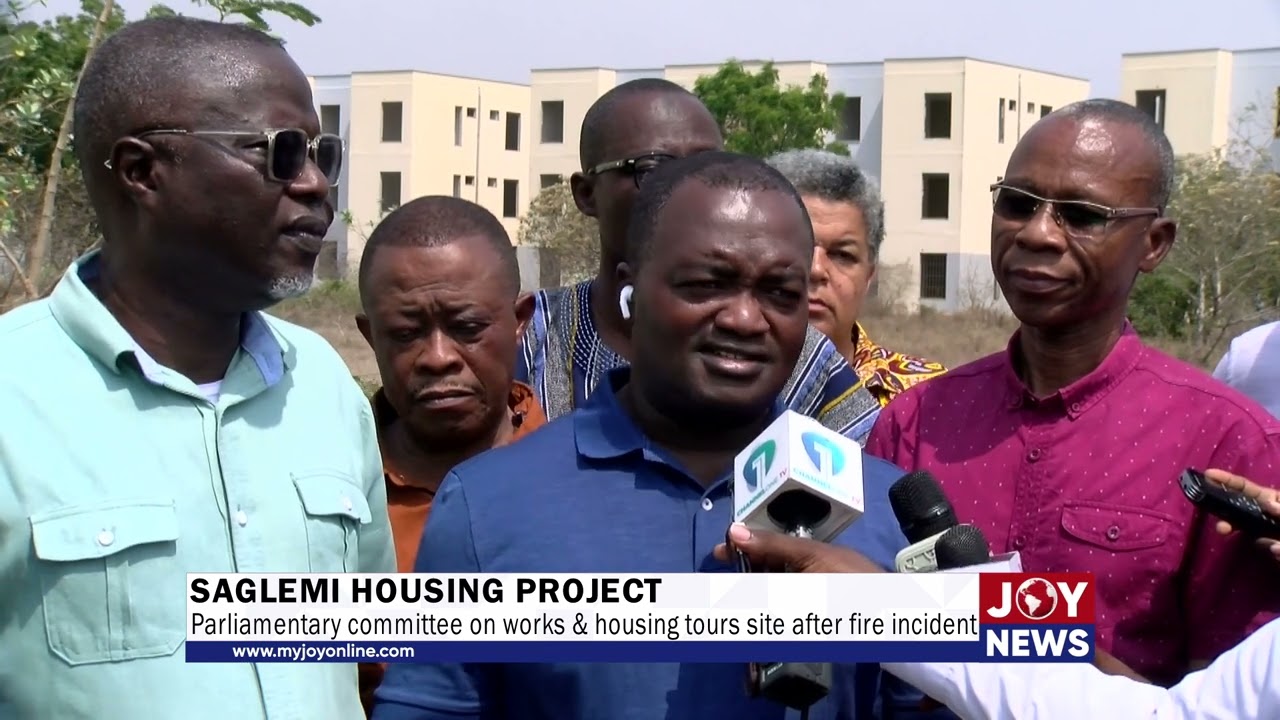 Saglemi housing project: Parliamentary committee on works & housing tours site after fire incident