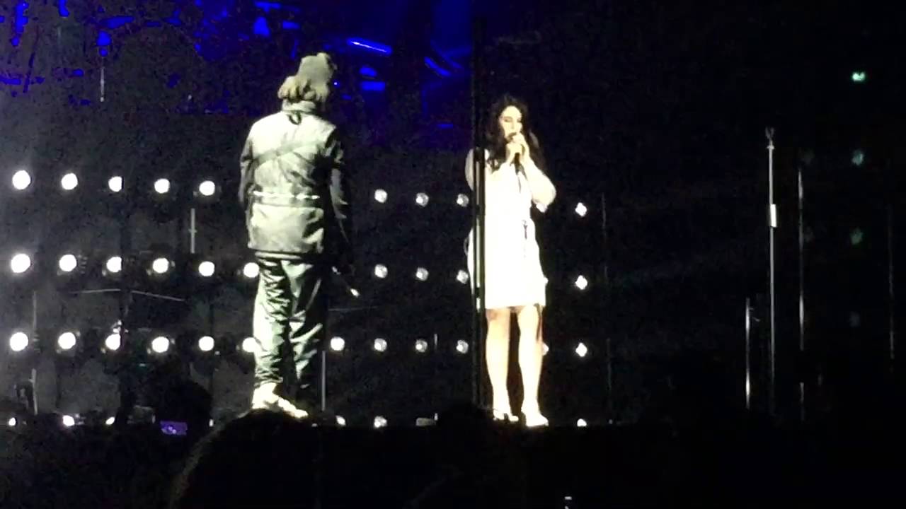 The Weeknd and Lana Del Rey "Prisoner" live at the Forum 12/9/15