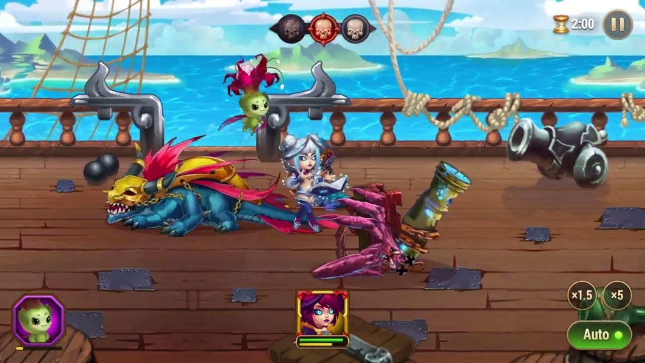 Hero Wars - Iris VS Typhon (Chapter 10 - Kraken's Cave)