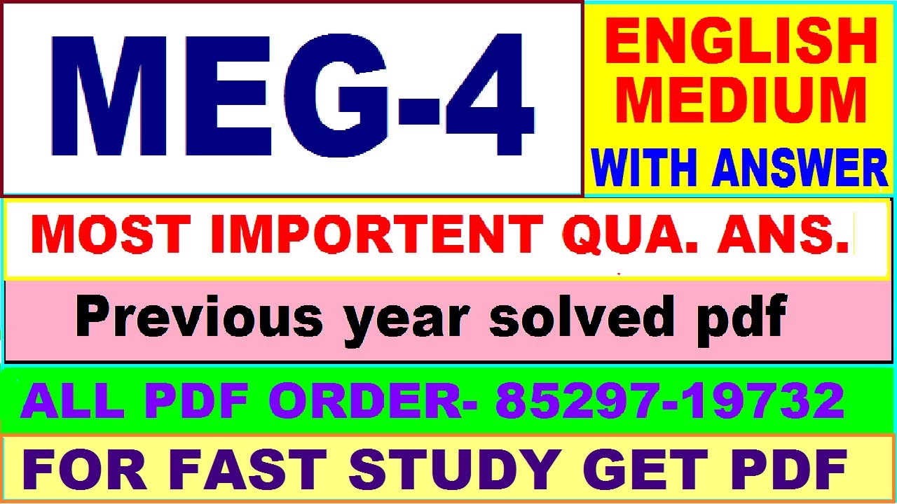 meg 04 important questions with ans / meg 4 previous year question paper / study materials