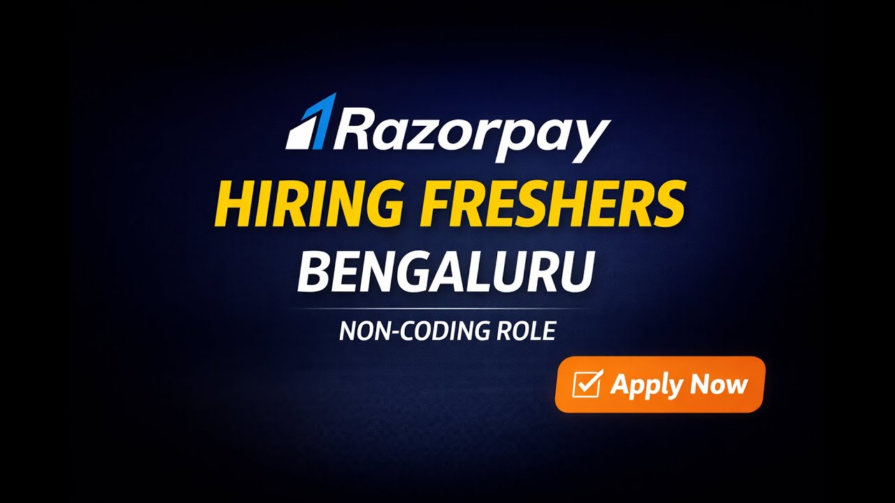 Razorpay Hiring Freshers 2026 | Non Coding Tech Role | Associate L&D Bengaluru