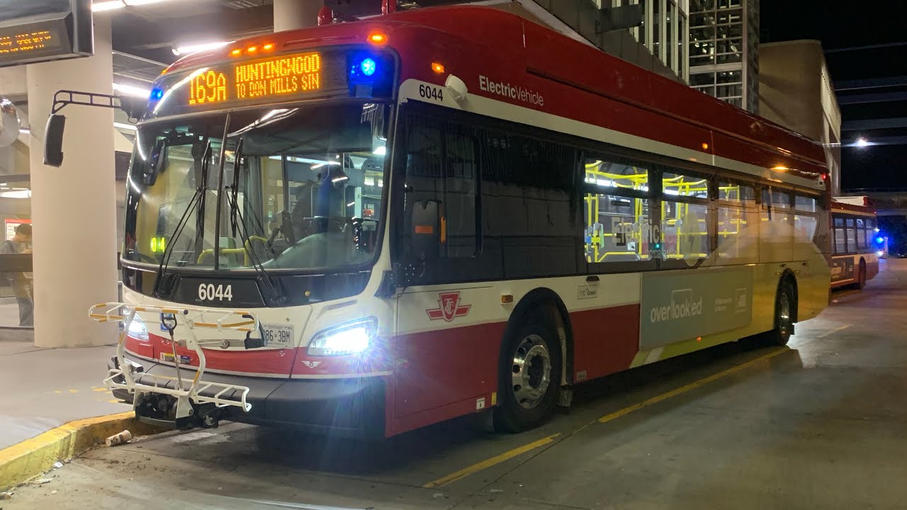 TTC Westbound Ride Video on 6044 on route 169 Hunttingwood to Victoria Park Avenue 
