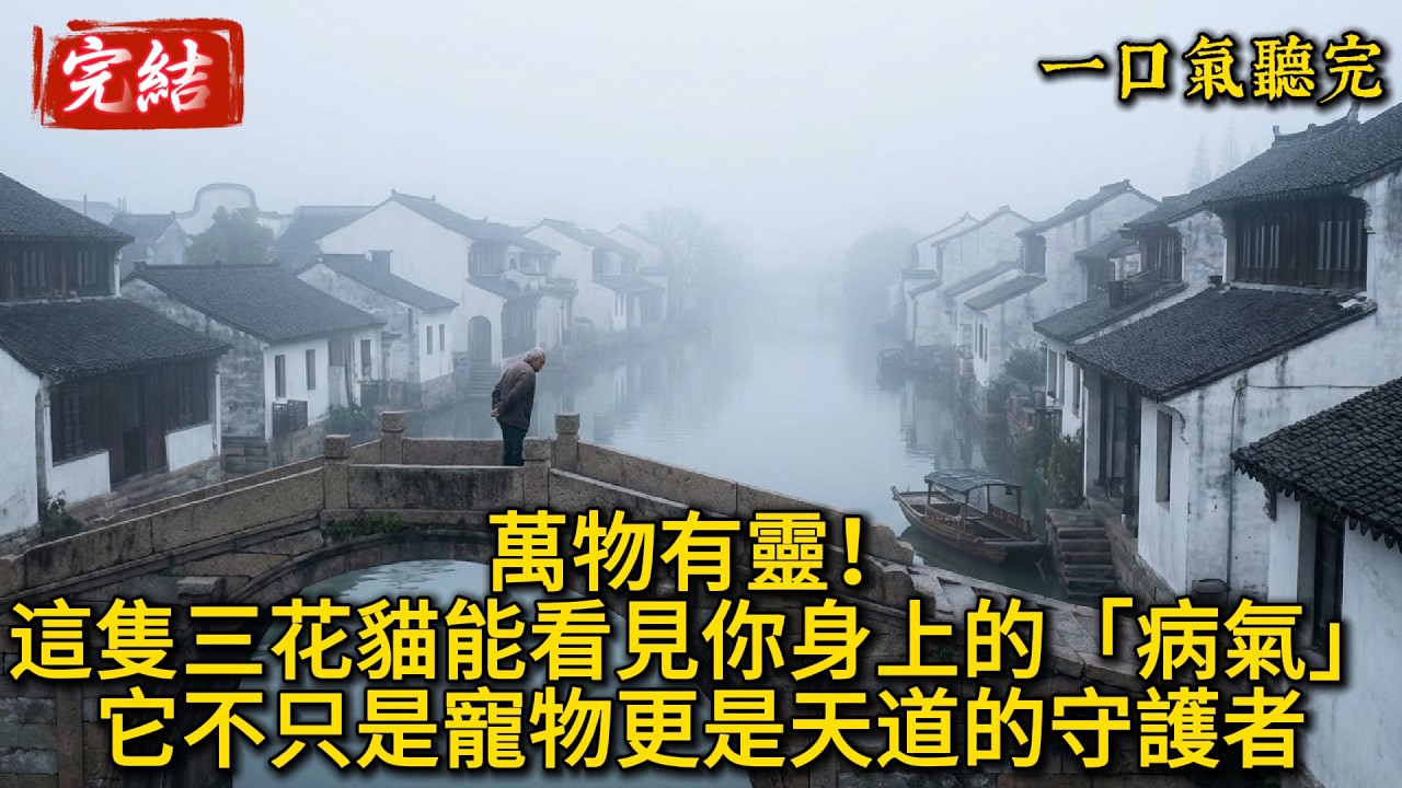萬物有靈！這隻三花貓能看見你身上的「病氣」。它不只是寵物，更是天道的守護者#一口氣聽完  #故事頻道  #故事分享  #人生感悟
