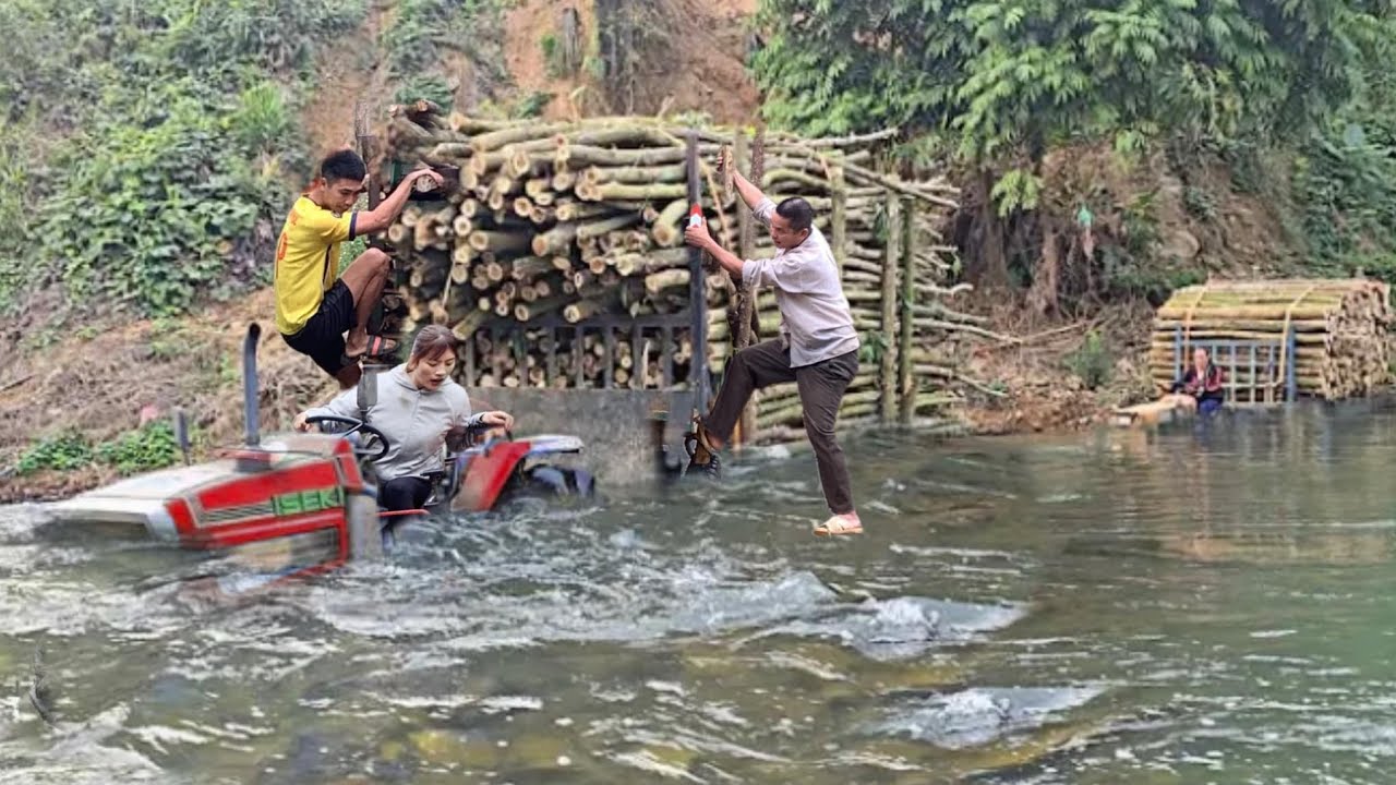 The skill of driving a tractor to transport firewood downhill makes many people confused.