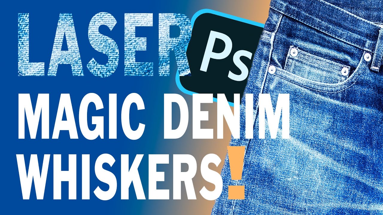 ADD/HIDE WHISKER ON A DENIM LASER DESIGN