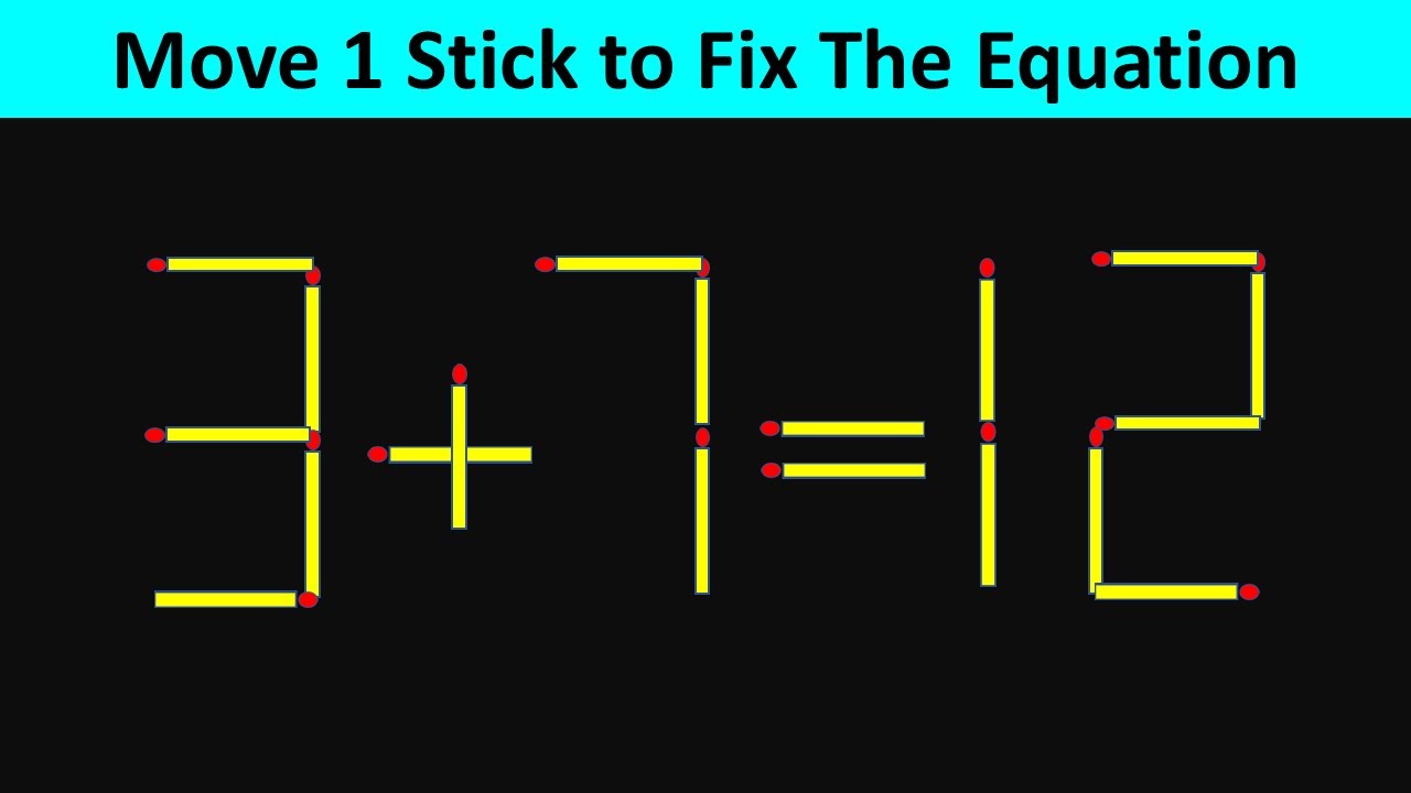 Matchstick Puzzle - Fix The Equation #matchstickpuzzle #simplylogical
