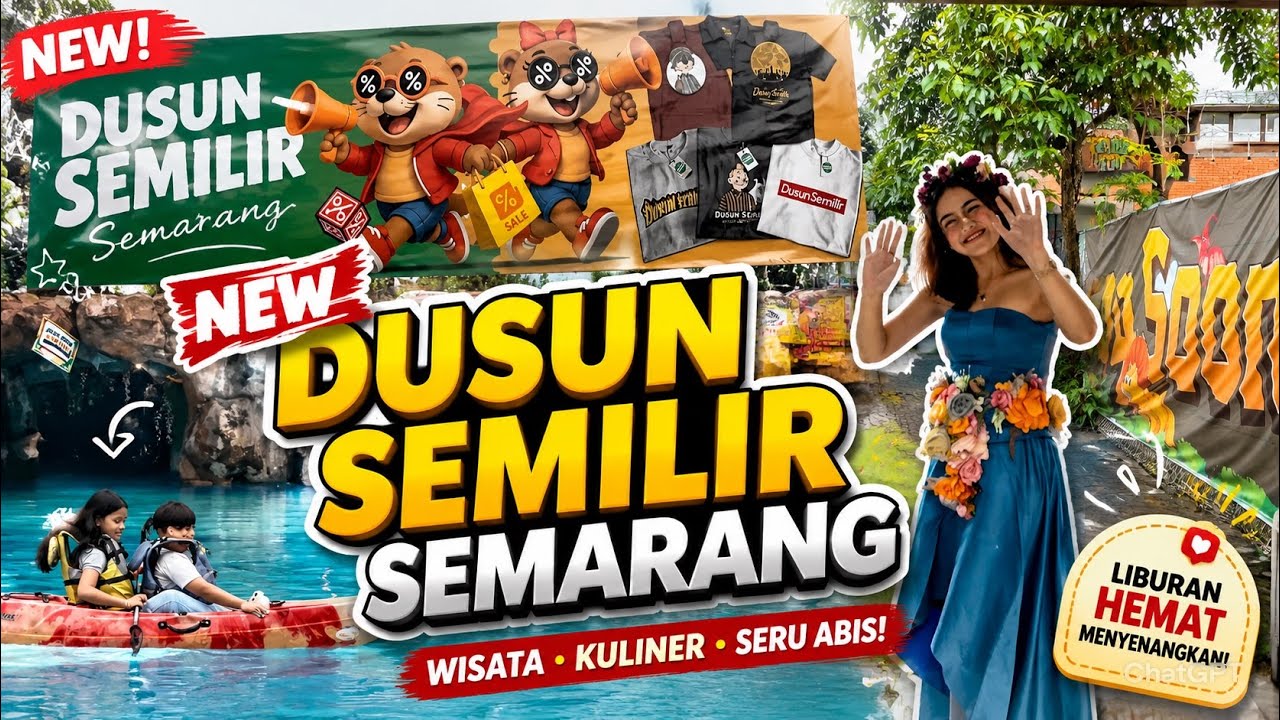 🔴#442 NEW DUSUN SEMILIR EDISI IMLEK 2026‼️Gondola-Dino Land-Canoe-Mini Zoo-Rainbow Slide-Omah Suwung