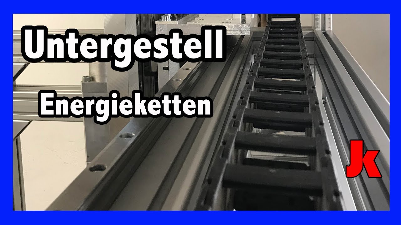 CNCv2 Untergestell für Schaltschrank und Energieketten verlegen