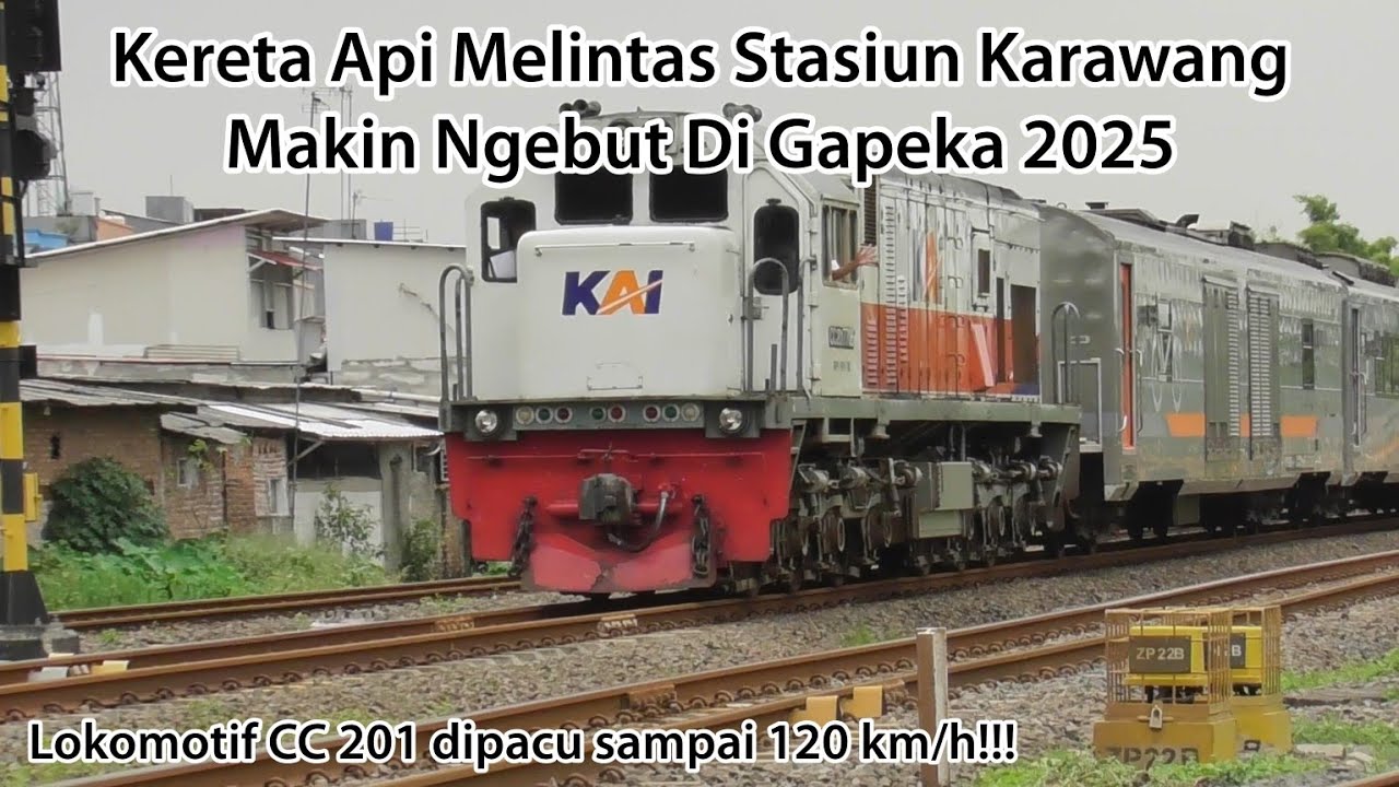 NGEBUT PARAH HINGGA 120 KM/H!!! Hunting Kereta Api Di Stasiun Karawang Edisi Gapeka 2025