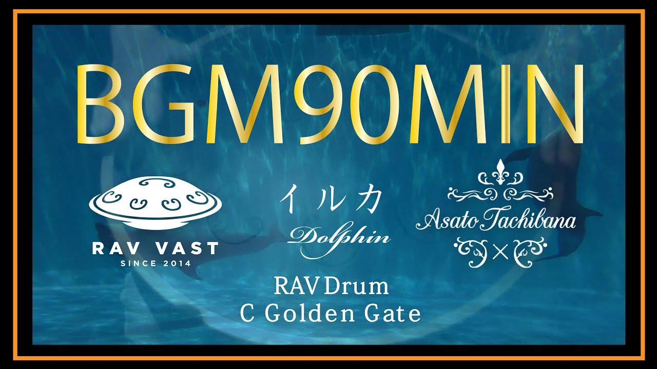 BGM90minイルカの映像とラブドラム 睡眠・ヨガ・瞑想に RAVDrum : C Golden Gate 立花朝人for sleep,yoga,relax,ambientmusic,ハンドパン