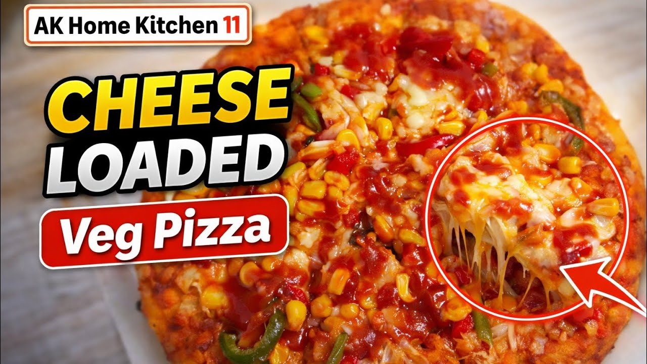 🧀 CHEESE LOADED🍕 Veg Pizza