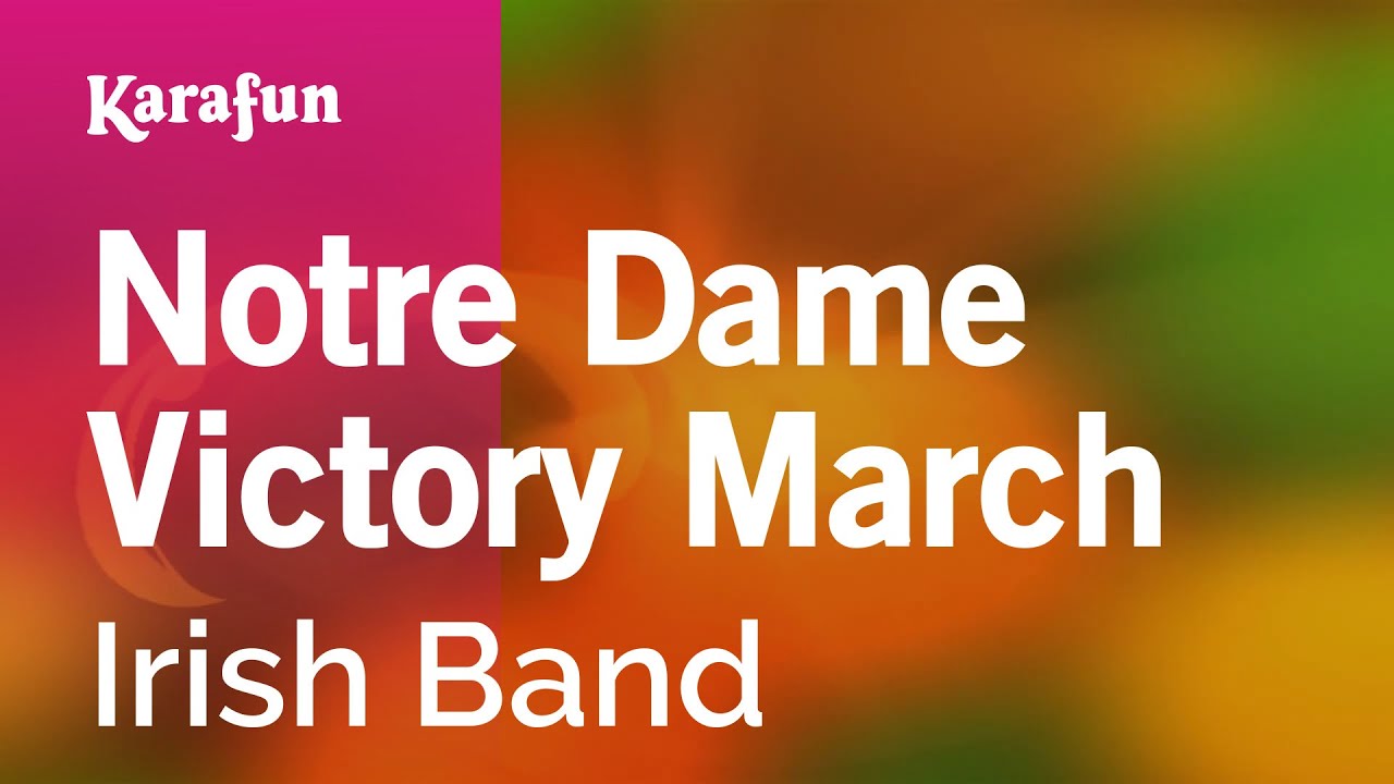 Notre Dame Victory March - Irish Band | Karaoke Version | KaraFun